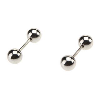 6 mm Double Ball Stainless Steel Stud Earrings