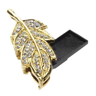 2GB Metal Jewelry Leaf USB Flash Drive