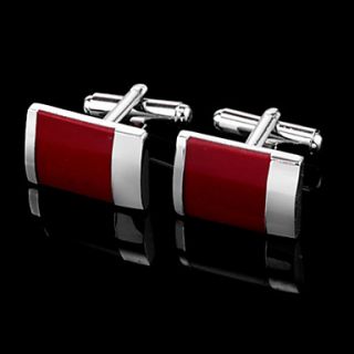 Red Arched Cufflinks In Gift Box