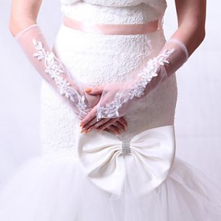 Lace Fingerless Elbow Length Wedding/Evening Gloves