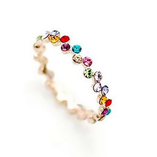 Lovely Gold Plated with Crystal Ring More Colors