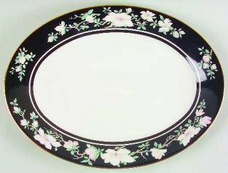 Royal Doulton Intrigue 13 Oval Serving Platter, Fine China Dinnerware   Vogue,W