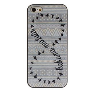 Double Circle Wild Geese Coloured Drawing Pattern Black Frame PC Hard Case for iPhone 5/5S