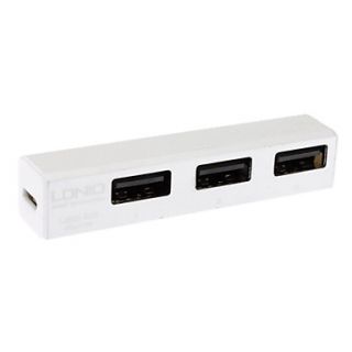 High Speed 3 Ports USB 2.0 Hubs with USB Power Adapter for Apple Mac