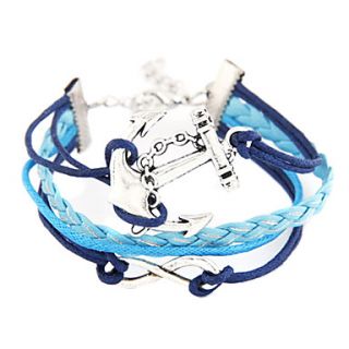 Multilayer Infinity Anchor Shape Bracelet