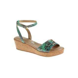 Soft Style by Hush Puppies Jeanice Wedge Sandals, Green/Blue, Womens
