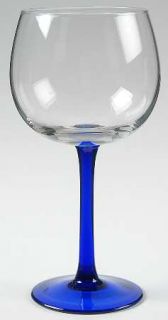 Gibson Crystal Sensations Cobalt Balloon Wine   Plain Bowl,Blue Stem,No Trim
