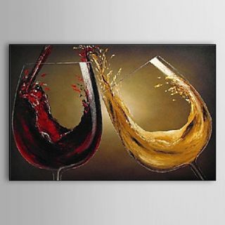 Hand Painted Oil Painting Still Life Wine Glass with Stretched Frame 1306 LS0349