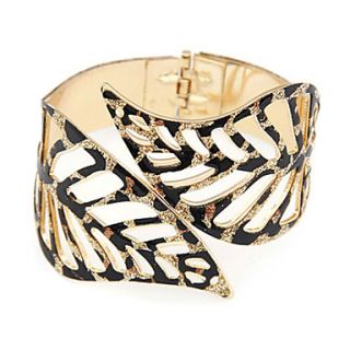 Exquisite Alloy Hollow Out Leaves Womens Bracelet(More Colors)