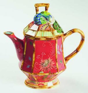 Tracy Porter Artesian Road Teapot & Lid, Fine China Dinnerware   Multicolor Flor
