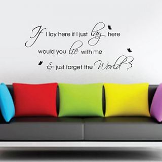 Just Forget the World Wall Sticker