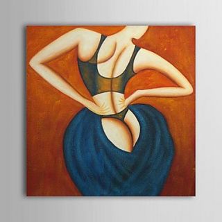 Hand Painted Oil Painting People Girl back with Stretched Frame 1307 PE0265