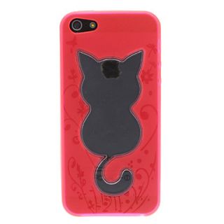 Novelty Designed Transparent Cat Pattern TPU Soft Case iPhone 5 (Optional Colors)