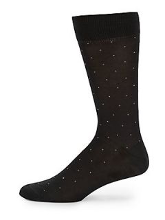 Pindot Socks   Charcoal