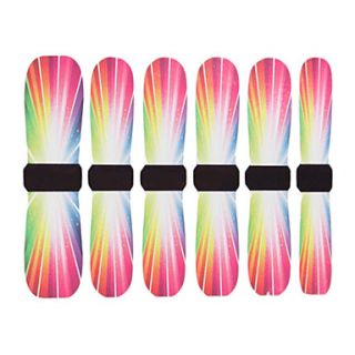3D Full Cover Nail Water Transfer Stickers C8 Sery Colorful Stripes Gradient