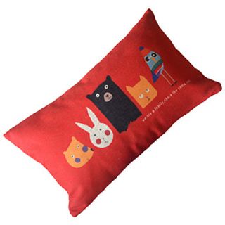 20 Rectangular Animal World Cotton/Linen Decorative Pillow Cover