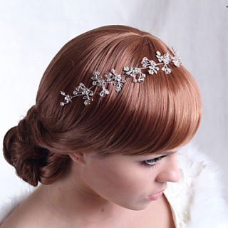Luxurious Alloy Hand made Flowers with Rhinestone and Crystal Wedding Bridal Headpieces
