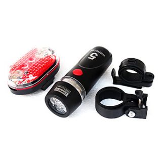 Bike Bicycle 5 LED Light Set(Front Light Tail Light)