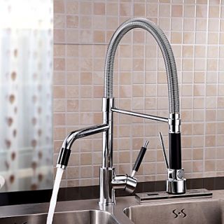 Contemporary Chrome Finish Rotatable Tall Kitchen Faucet