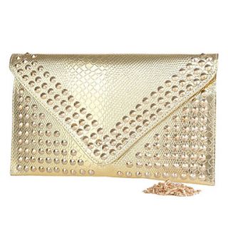 Elegant Leatherette with Rivet Special Occasion Evening Handbag/Clutches(More Colors)