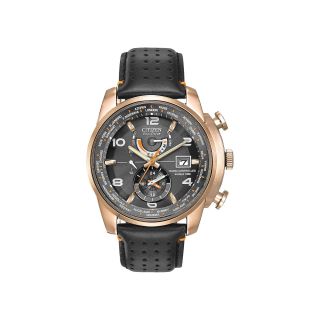 Citizen Eco Drive World Time A T Mens Gold Tone 20ATM Watch AT9013 03H