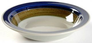 Rorstrand Elisabeth Rim Soup Bowl, Fine China Dinnerware   Stoneware, Green & Bl
