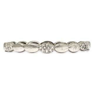 MONET JEWELRY Monet Silver Tone Small Crystal Stretch Bracelet, Clear