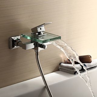 Tub Faucet with Glass Spout (Wall Mount)