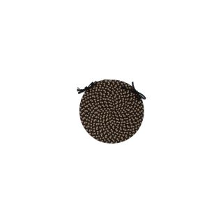 Set of 4 Brook Farm Braided Indoor or Outdoor Chair Pads, Black