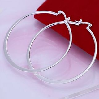 Silver Circle Hoop Earrings