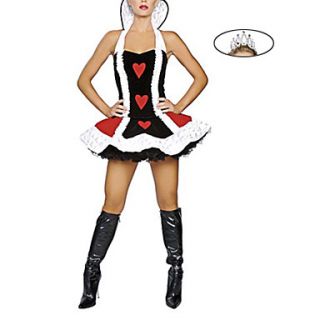 Queen of Hearts Black Fancy Dress Womens Halloween Costume