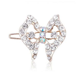 Beautiful Alloy Barrette With Rhinestone Bowknot For Casual Occasion