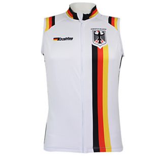 Kooplus2013 Championship Jersey German 100% Polyester Wicking Fibers Sleeveless Cycling Vest with Reflective Tape