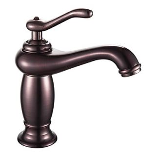 Antique Oil Rubbed Bronze Finish Centerset Ceramic Valve Brass Bathroom Sink Faucet