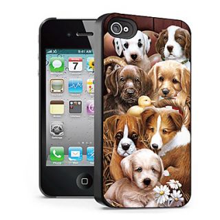Dogs Pattern 3D Effect Case for iPhone4/4S