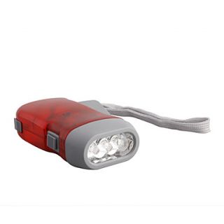 3 LED Dynamo Battery free Flashlight (Red)