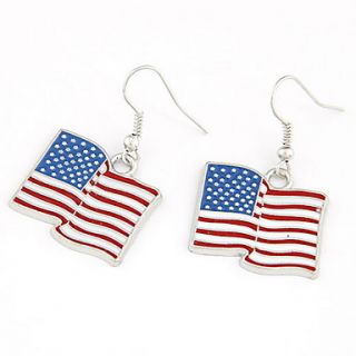 Cool Design Alloy American Flag Womens Earrings