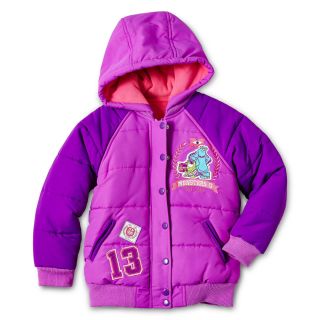 Disney Monster U Girls Puffy Jacket, Purple, Girls