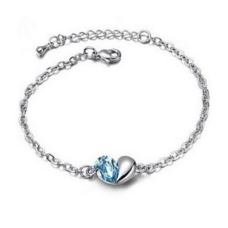 Delicate Alloy With Crystal Glass Womens Bracelets