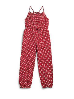Burberry Little Girls Floral Romper   Red