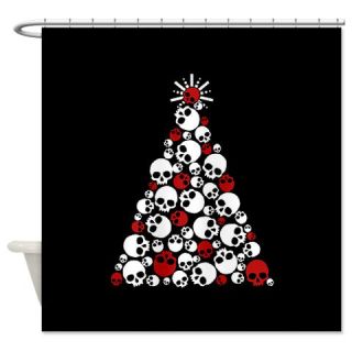  Gothic Skull Christmas Tree Shower Curtain  Use code FREECART at Checkout