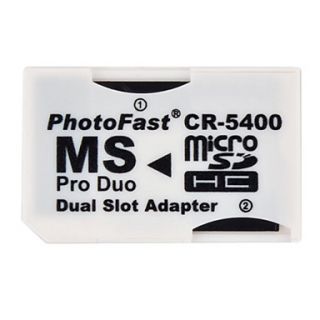 Dual Micro SD/TF SDHC to MS Pro Duo Memory Card Adapter