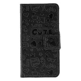 Cartoon And Words Pattern PU Leather Full Body Case for Samsung Galaxy S4 Mini I9190 (Assorted Colors)