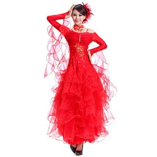 Beautiful Dancewear Spandex Tulle Dance Dress For Ladies(More Colors)