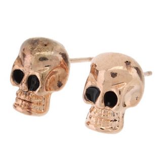 Rose Gold Skull Stud Earrings