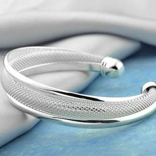 Womens Silver Bangle Bracelet