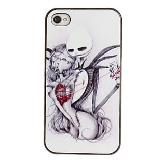 Bloodcurdling Digging Heart Pattern PC Hard Case with Black Frame for iPhone 4/4S