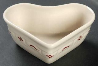 Longaberger Woven Traditions Traditional Red Heart Lite, Fine China Dinnerware  
