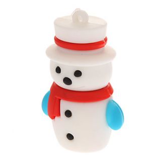 Plastic Little Christmas Snowman Model USB 16GB