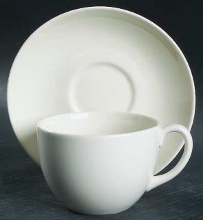 Wedgwood Traditional Plain Flat Cup & Saucer Set, Fine China Dinnerware   Queen
